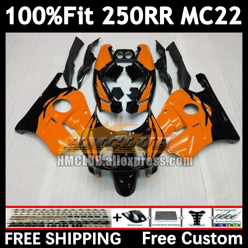 Injection Body For HONDA CBR 250RR CBR250RR light orange 1990 1991 1992 1993 1994 98No.184 MC22 CBR250 RR 95 96 97 98 99 Fairing