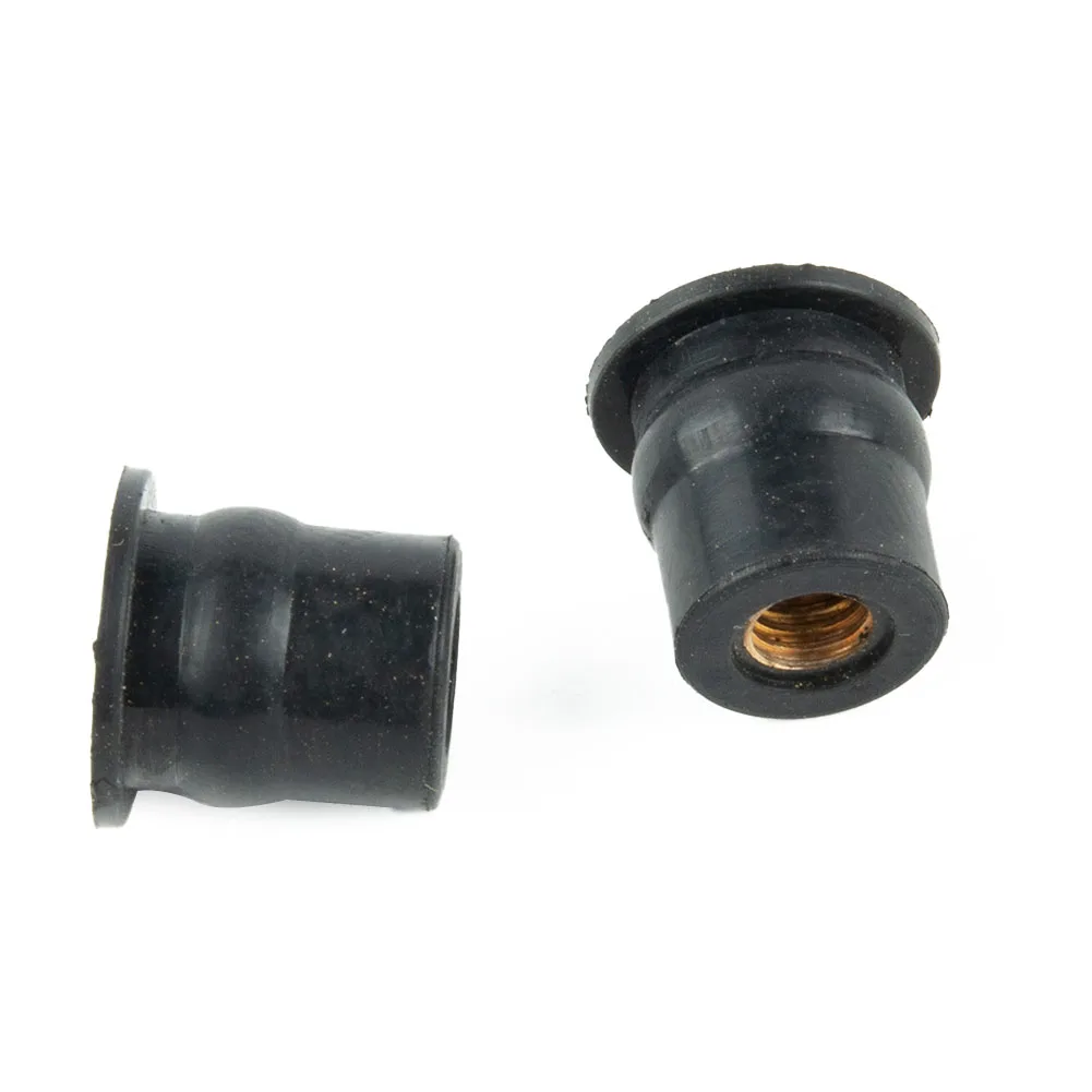 2024 Hot Sale 10PCS Motorcycle Windshield Rubber Nut M6 Vibration Damper Panel Mounting 6mm Brand New And High Quality