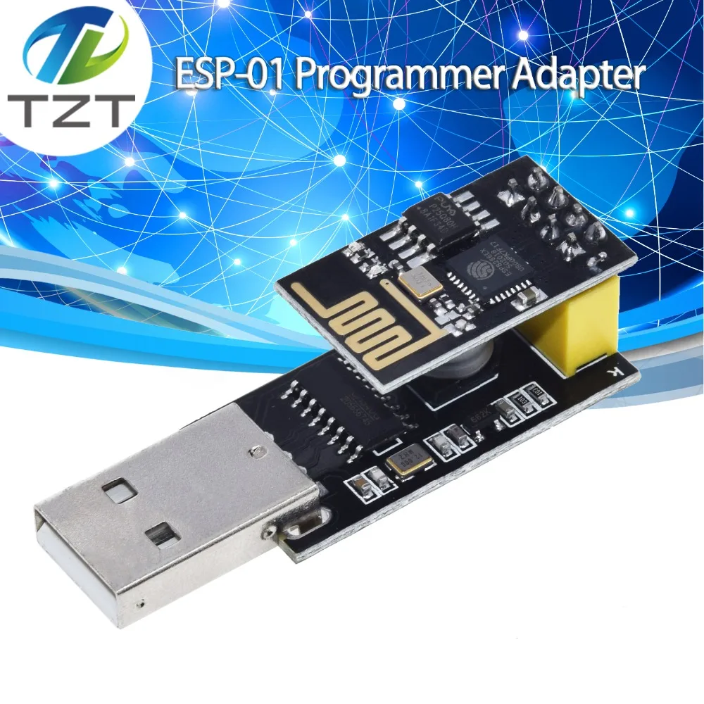 ESP01 Programmer Adapter UART GPIO0 ESP-01 Adaptaterr ESP8266 CH340G USB to ESP8266 Serial Wireless Wifi Developent Board Module