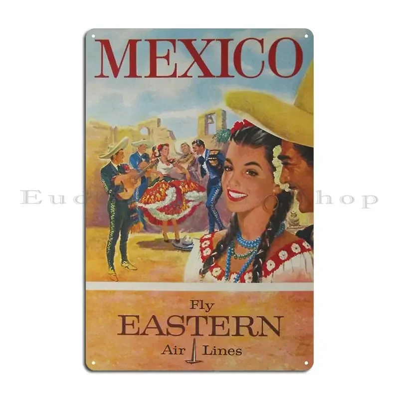 Mexico Retro Vintage Travel Poster Metal Sign Plaques Designs Pub Garage Mural Party Tin Sign Poster