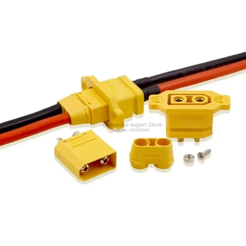 Amass XT90E-F with wire 10awg 20cm 50cm long with fixed seat lithium battery charging port plug XT90 electric vehicle connector