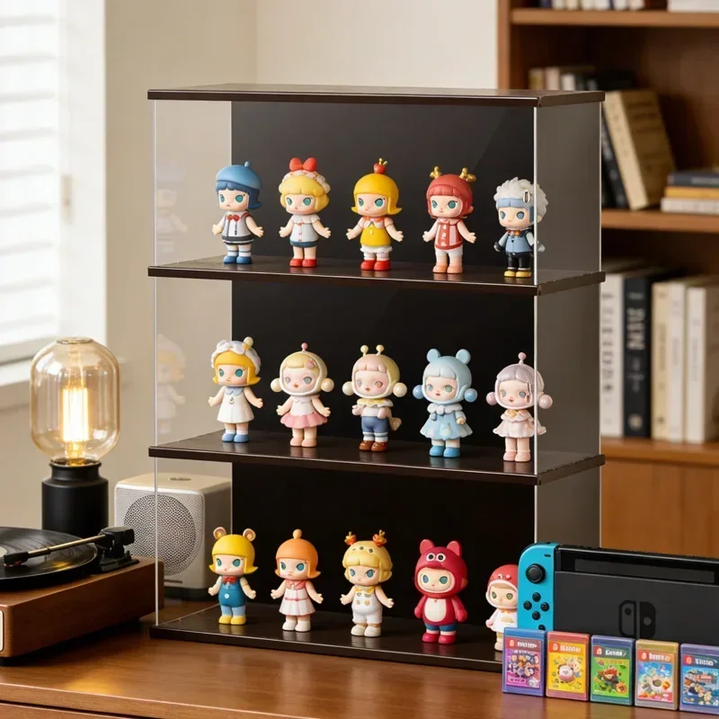 Building Block Display Cabinet Multi-layer Stackable Dust Storage Cabinet Tide Play Transparent Display Box