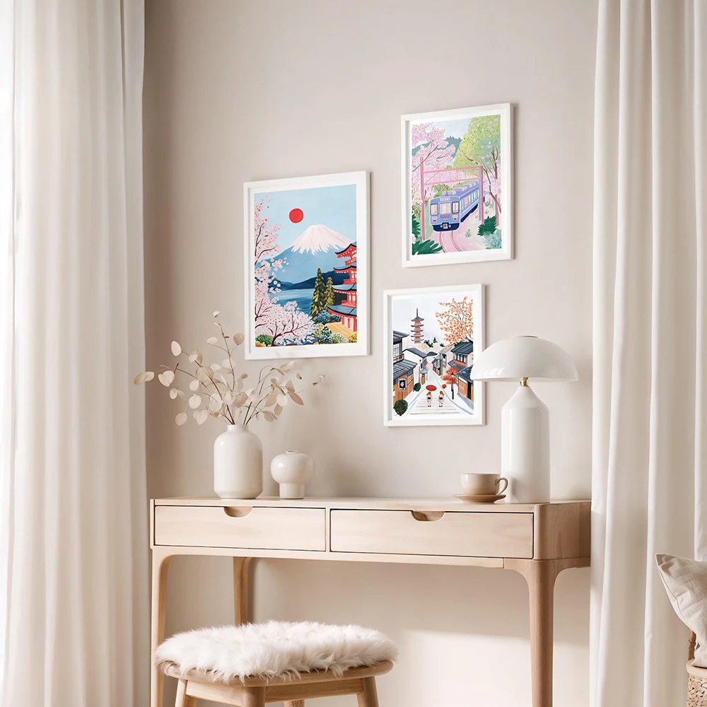 مدينة يطبع مجموعة من 3 مدينة نيويورك لندن برج ايفل اليابان جدار ديكور معالم المدينة السفر يطبع الملصقات الحديقة المركزية الفن هدية الملصقات