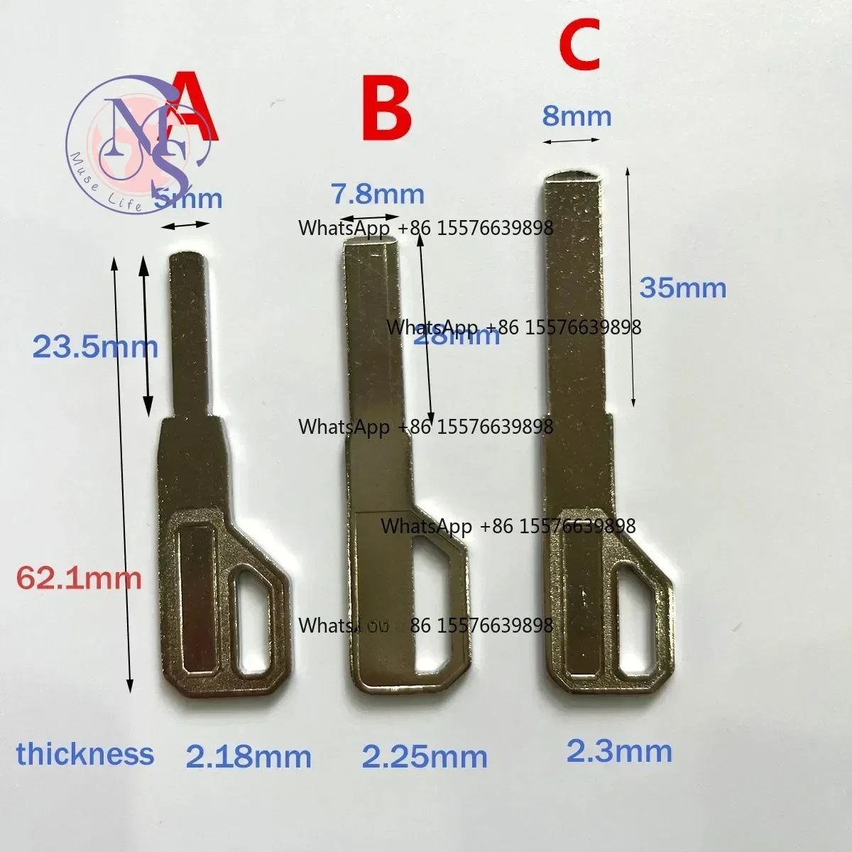 ZOCI-FOR-Super D Key Blank Set For Fingerprint Password Lock Locksmith Repair Replacement Parts