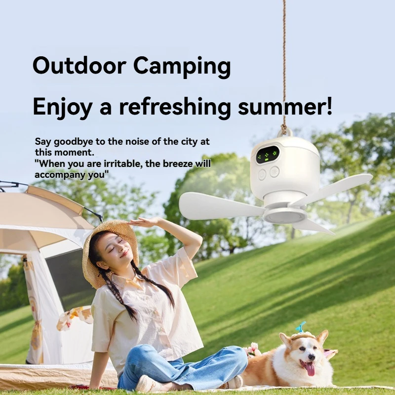 مروحة سقف صغيرة 8000 مللي أمبير قابلة لإعادة الشحن من النوع/نوع قابس USB