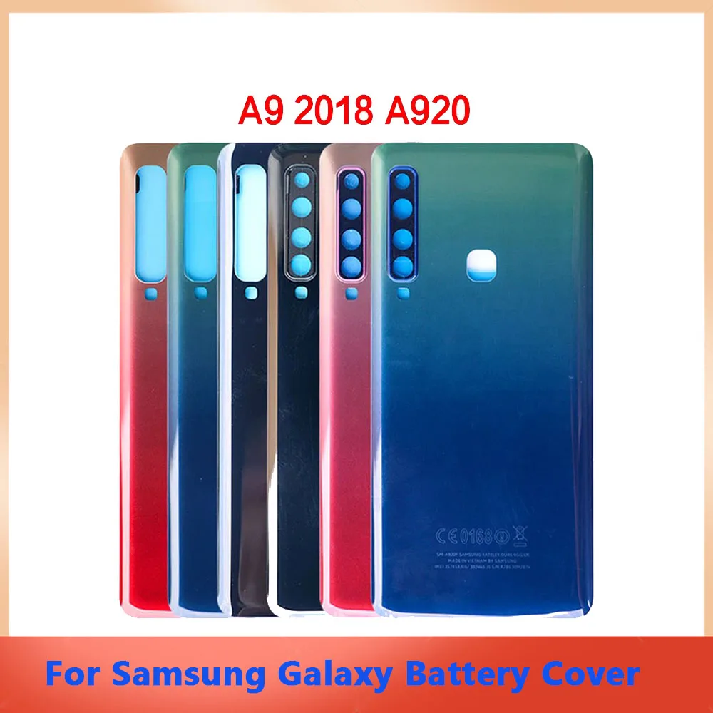 

New For Samsung Galaxy A9 2018 A920 A9S A920F A9200 Battery Back Cover Rear Door 3D Glass Panel Housing Case Camera Lens Replace