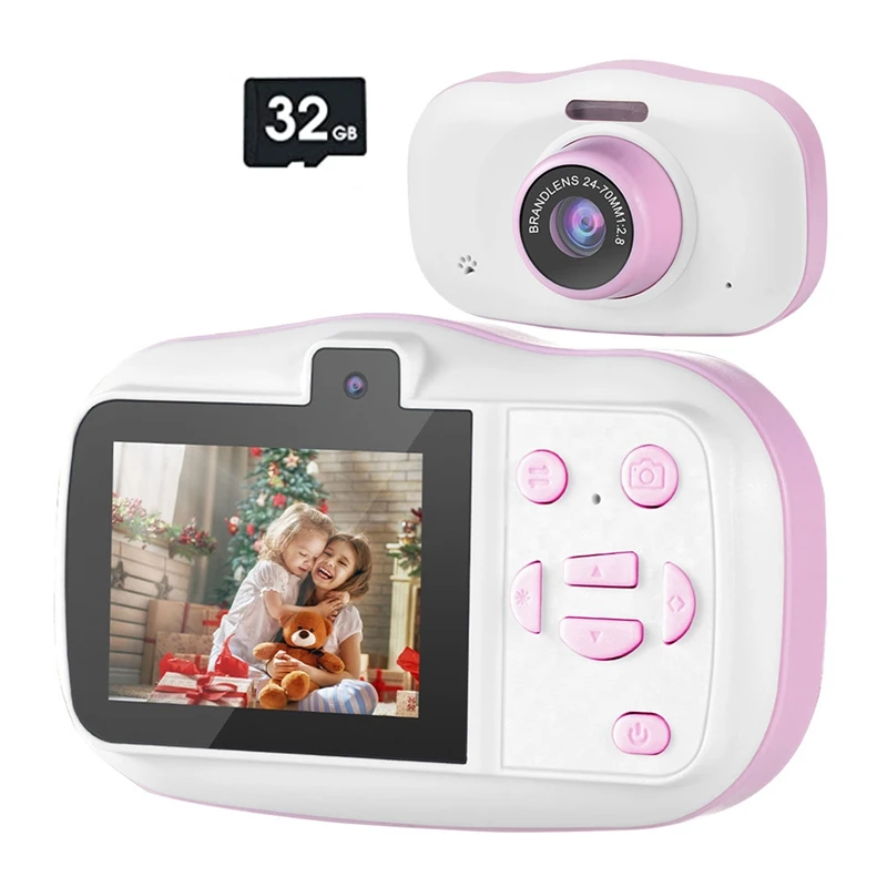 

Children Camera Waterproof 1080P Mini Selfie Kid Toy Digital Cameras 32G Video Camcorder Toy Kids Birthday Gift