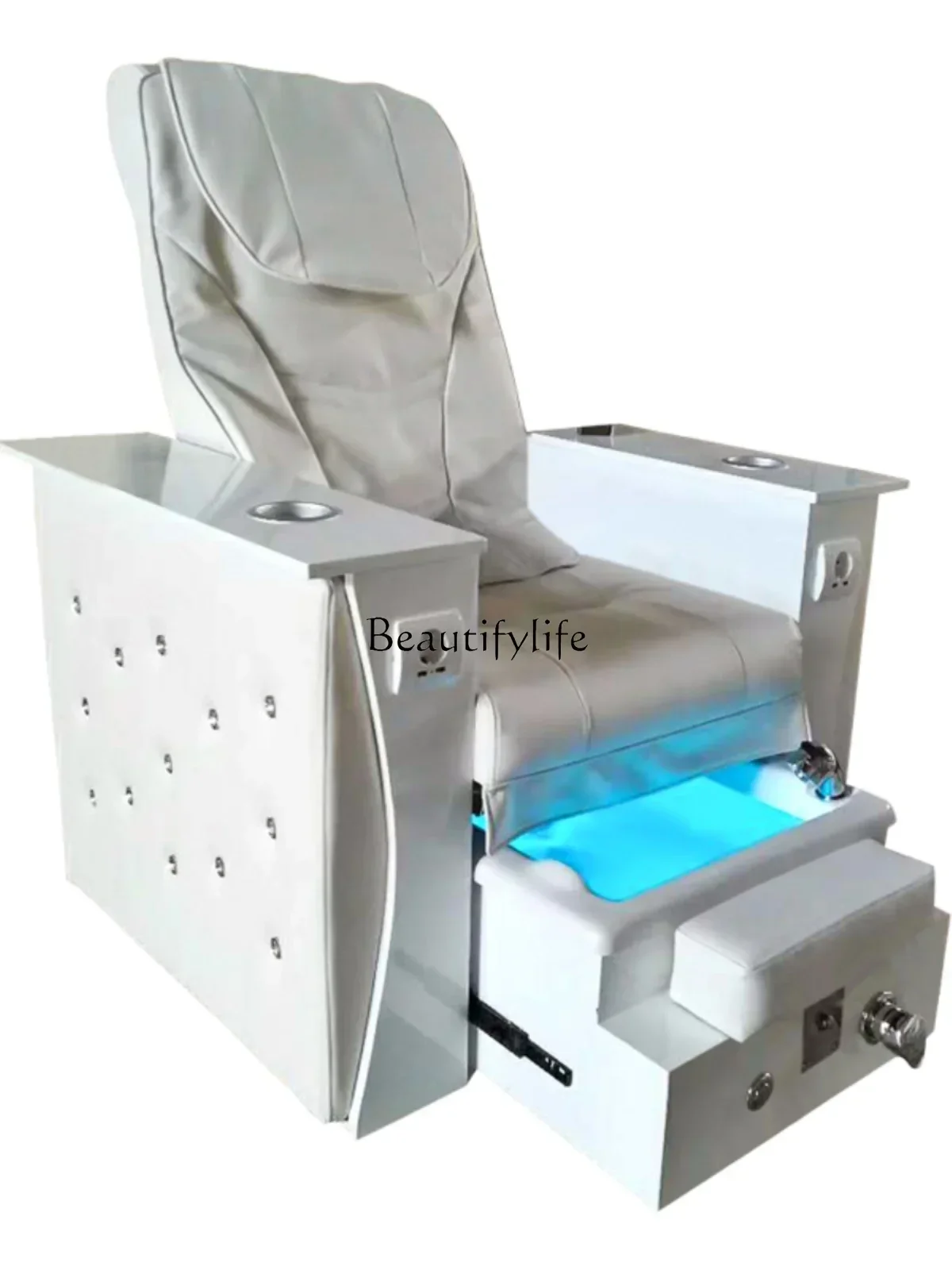 Foot Bath Spa Massage Beauty Lounge Chair Electric Multi-Function Push-Pull Basin Nail Beauty Sofa