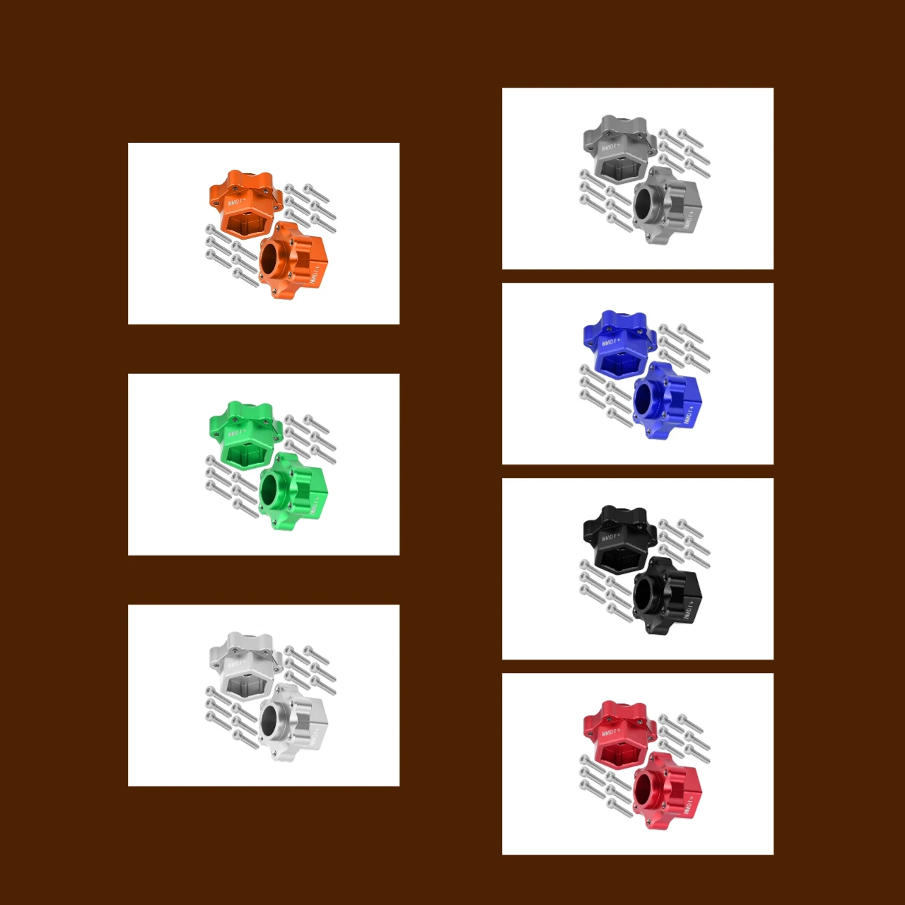 Convertidor de adaptadores hexagonales de aleación GPM + 10mm para camión monstruo de eje sólido LOSI 1/8 LMT