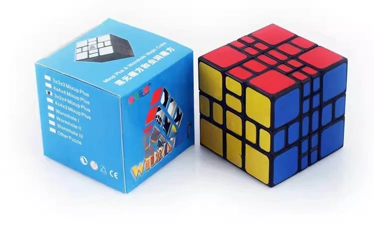 3x3x4 Zauberwürfel Hybrid Yuan Enhanced Edition Black Alien Cube 334 Mixup Plus Cube Puzzle Spielzeug Intelligence Park Fidget Spielzeug Geschenk