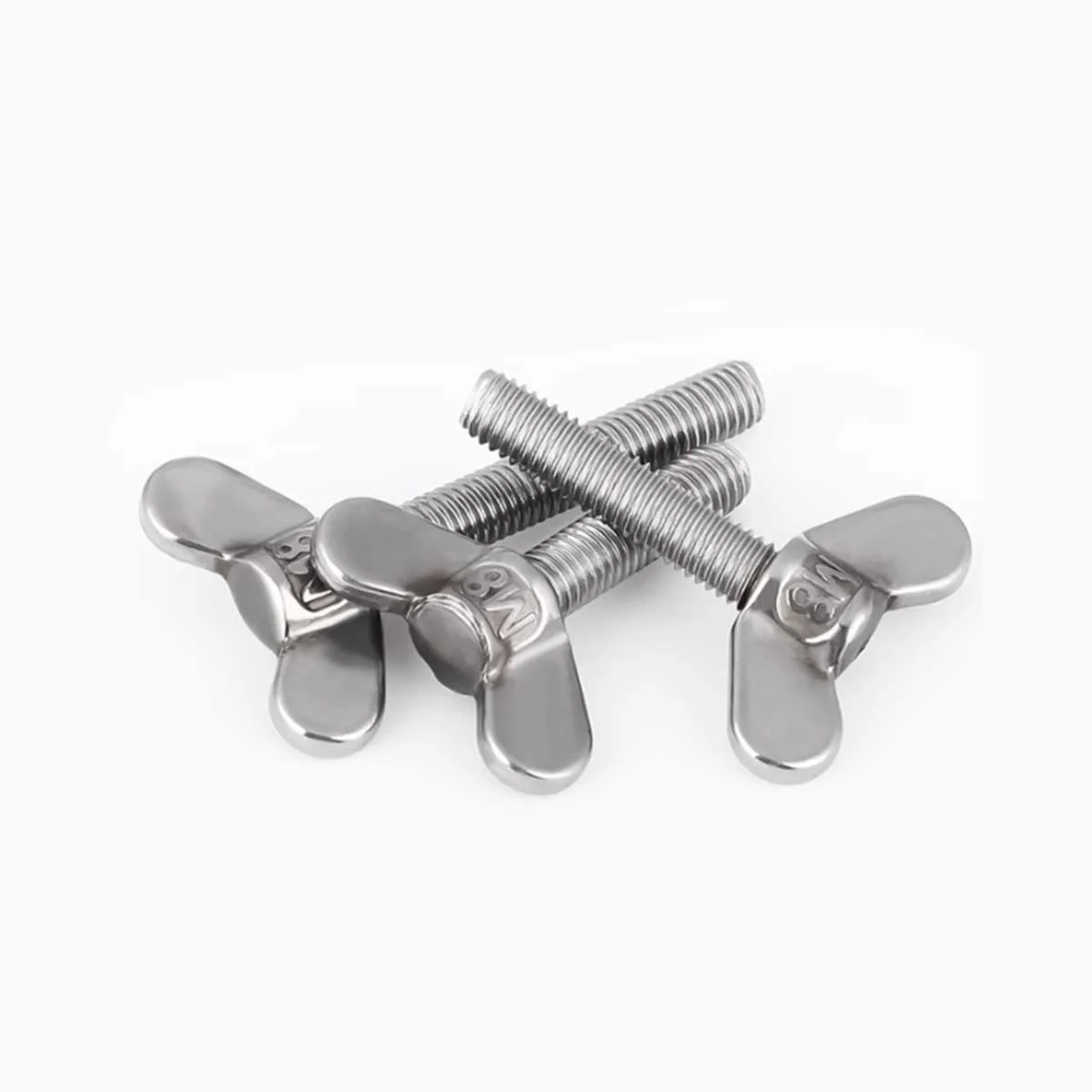 304 Stainless Steel Butterfly Welding Screw Yuanbao Hand Tightened Bolt M4M5M6