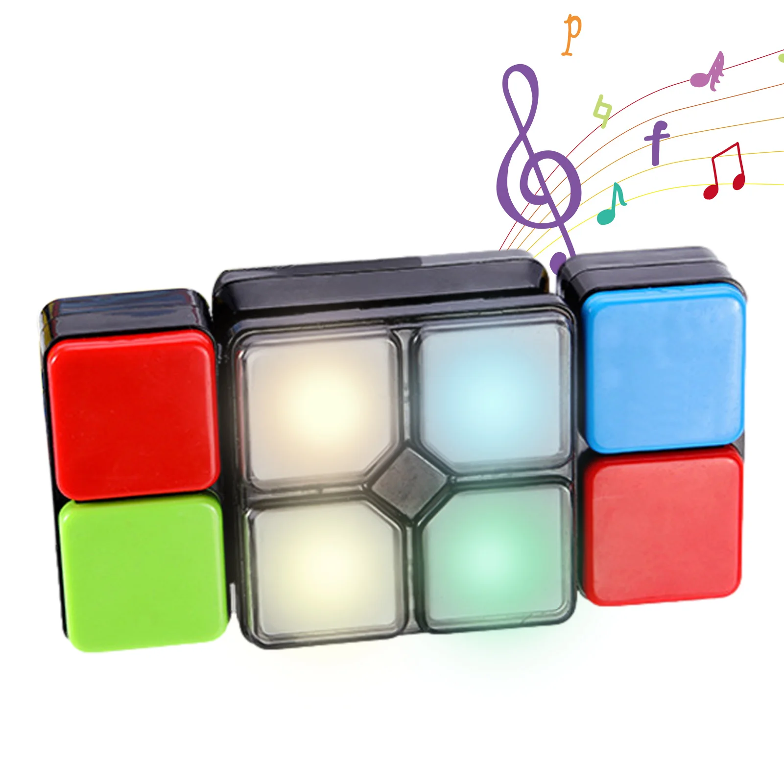 

Music Flashing Cube Electronic Cube Game Mini STEM Cube Toy With 4 Game Playing Modes Christmas Birthday Gift For Boy Girl Kids