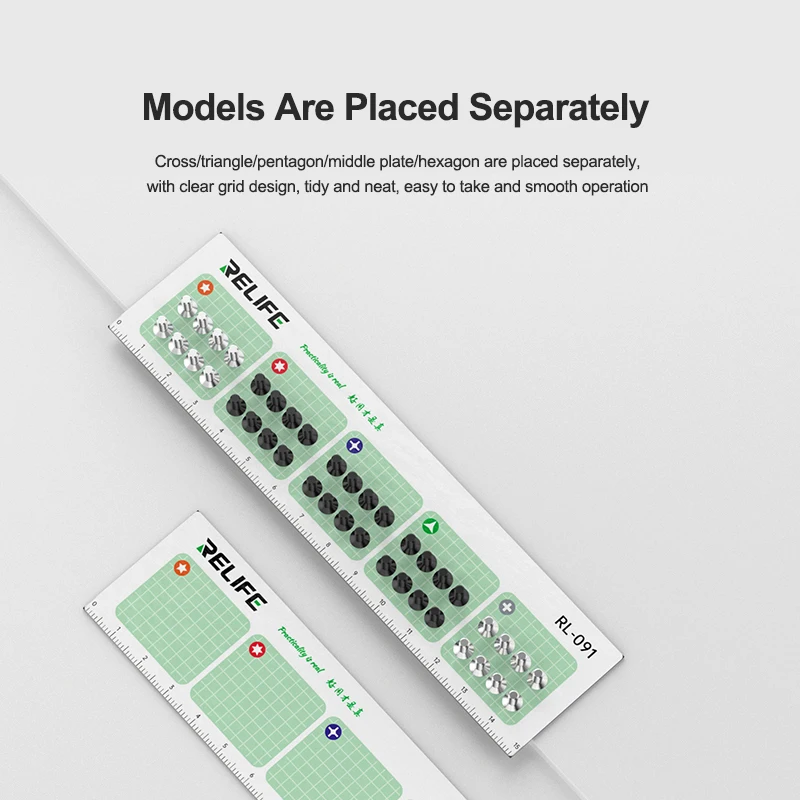 RELIFE RL-091 Screws Storage Pad Strong Magnetic Storage Partitioned Screw Storage Adsorb Screws to Prevent Loss Repair Tools