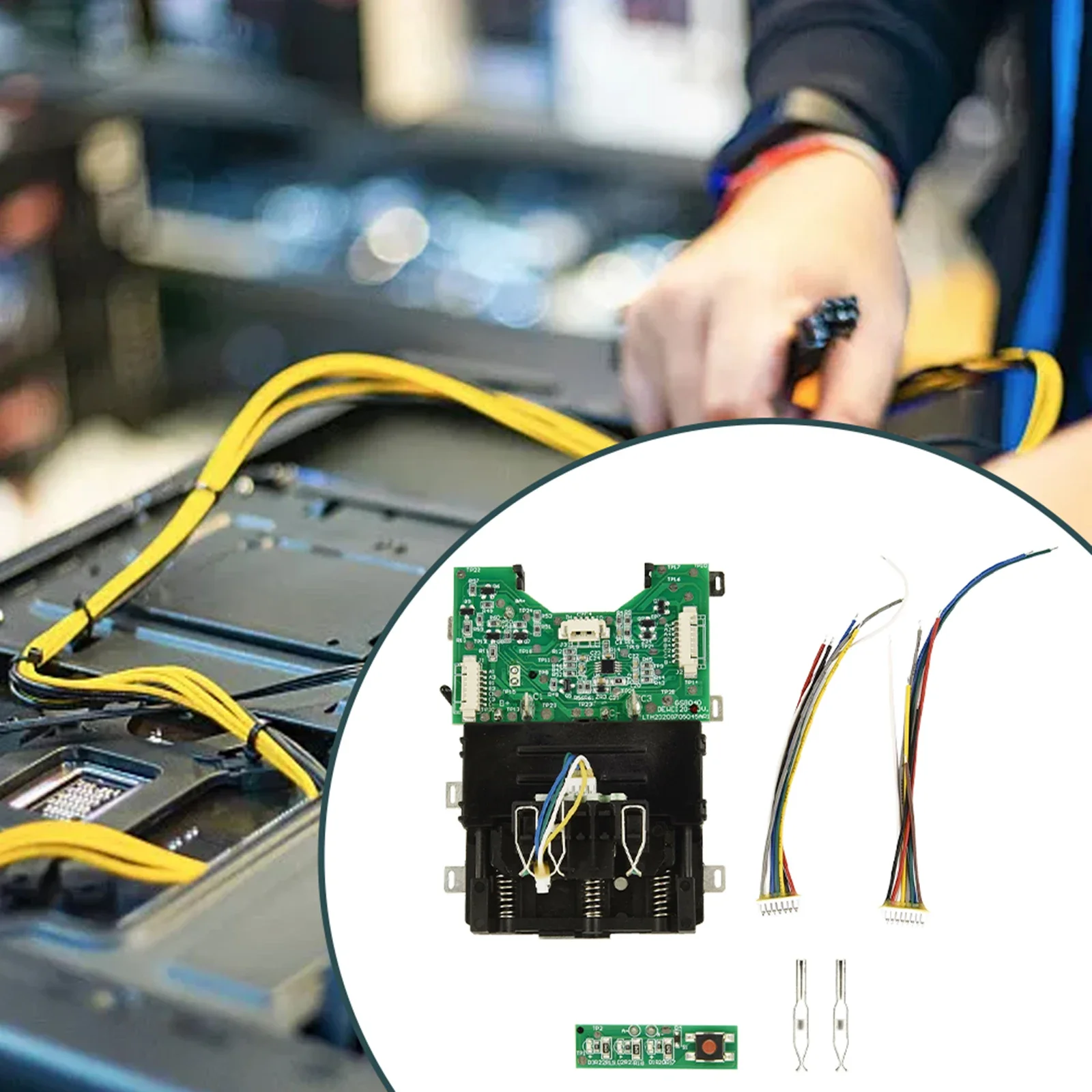 DCB609 Li-ion Battery Charging Protection Circuit Board For 60V DCB606 With 2 Wires  Power Tool Replace Accessories