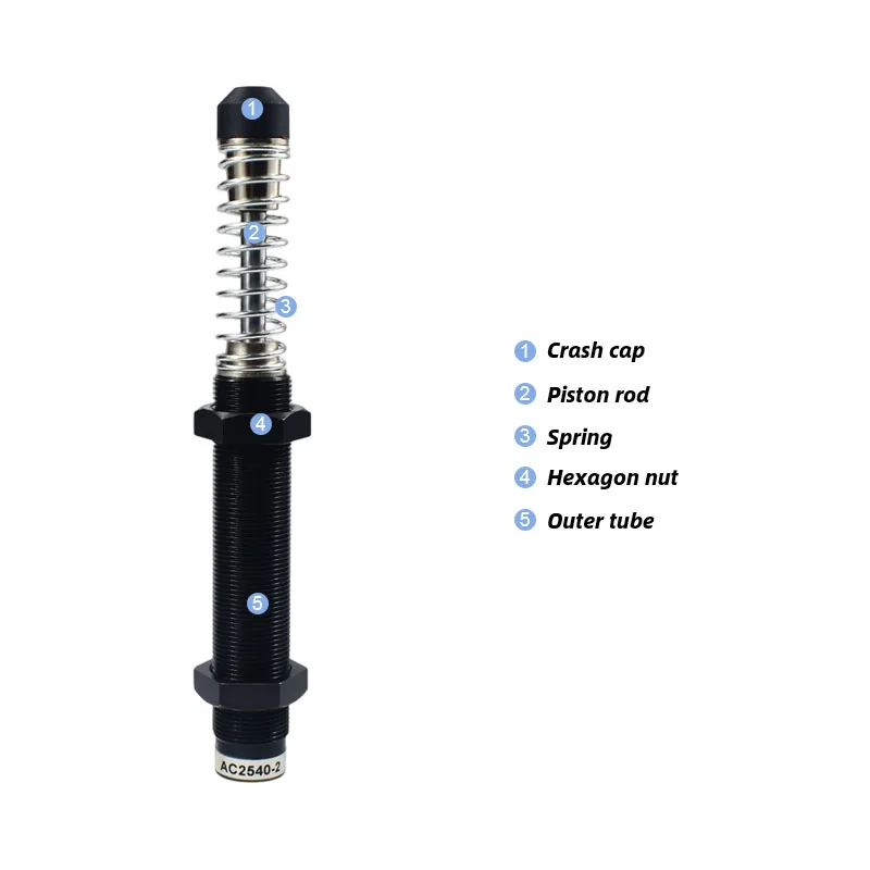 AC Series Oil buffer Pneumatic Hydraulic Shock Absorber Damper AC0806 AC1008 AC1210 AC1410 AC1412 AC1415 AC1416 AC1425 AC2580