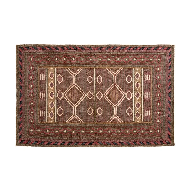 Handmade thin jute carpet medieval silent retro classic bohemian double-sided usable dirt-resistant floor mat