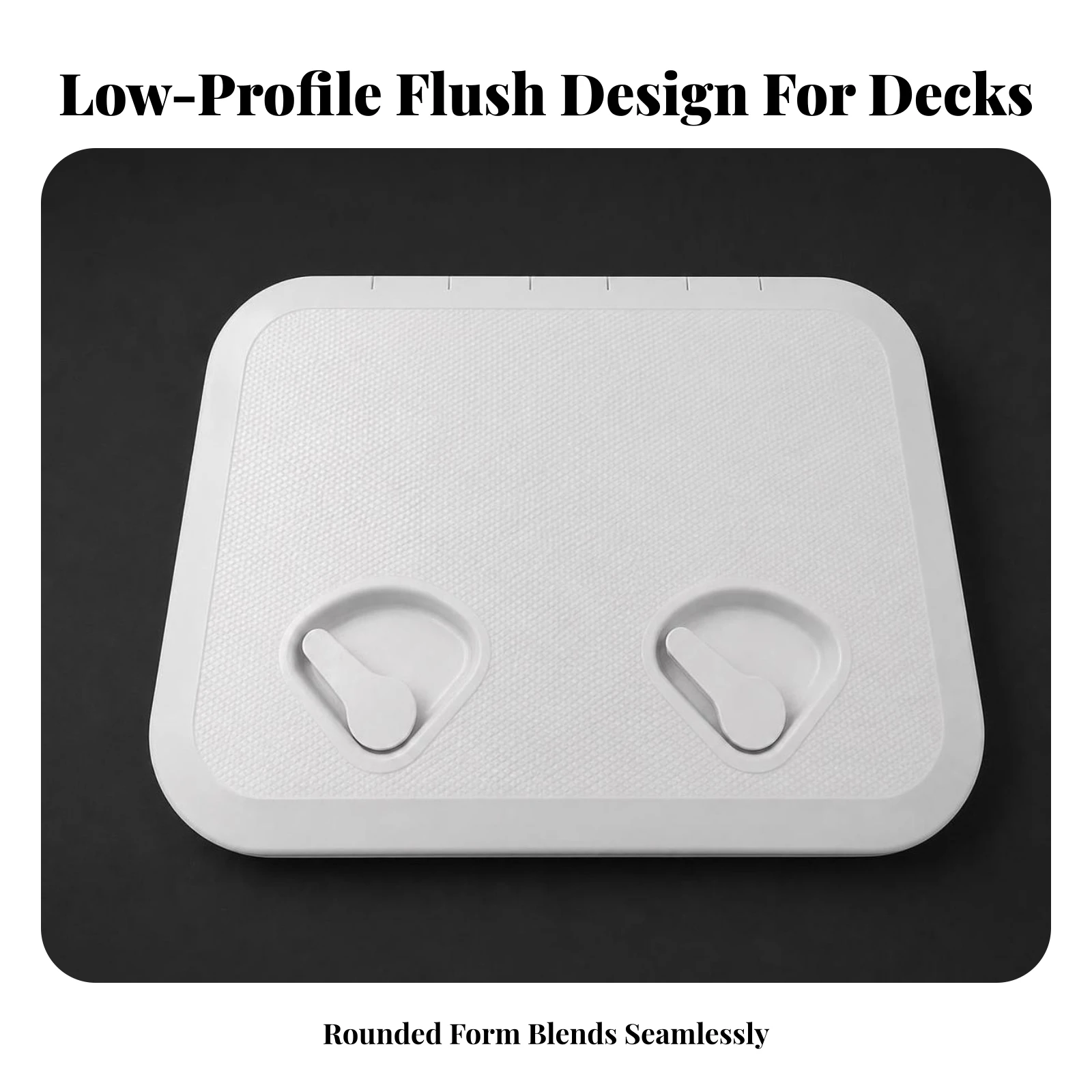 Marine Deck Hatch Cover Textured Hatch Cover with Pull Handles Recessed Handle Long-Lasting Boat Easy to Install for Mariners view 5