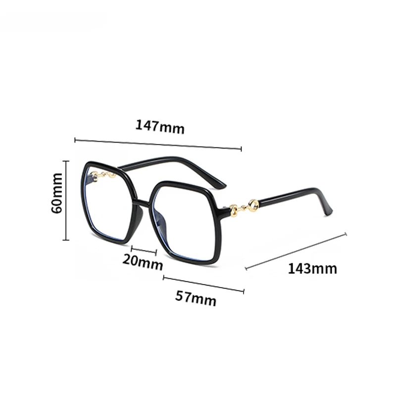 New Oversized Square Eyeglasses Woman Men 2024 Fashion Blue Light-blocking Male Female Eyewear Trendy Glasses for Reading