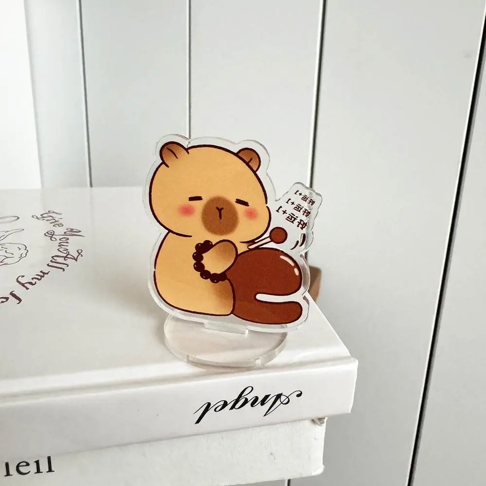 Cartoon Acrylic Capybara Stand Card Capybara Office Stationery Acrylic Stand Card Inspirational Learning Storage Rack