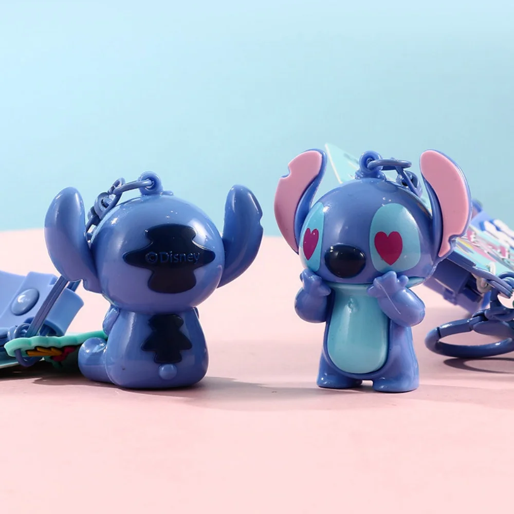 Genuine Disney Anime Lilo & Stitch Figurine Toys Keychain Cute Stitch Handbag Hanging For Backpack Luggage Decor Birthday Gifts view 4