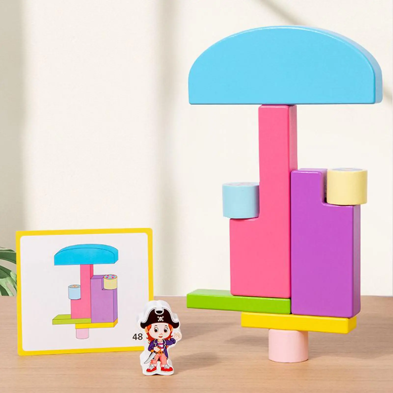 Balancing Game Stack Game Sensory Blocks Activity Educational Toy for Adults Boys Toddler Family Indoor Outdoor Girls