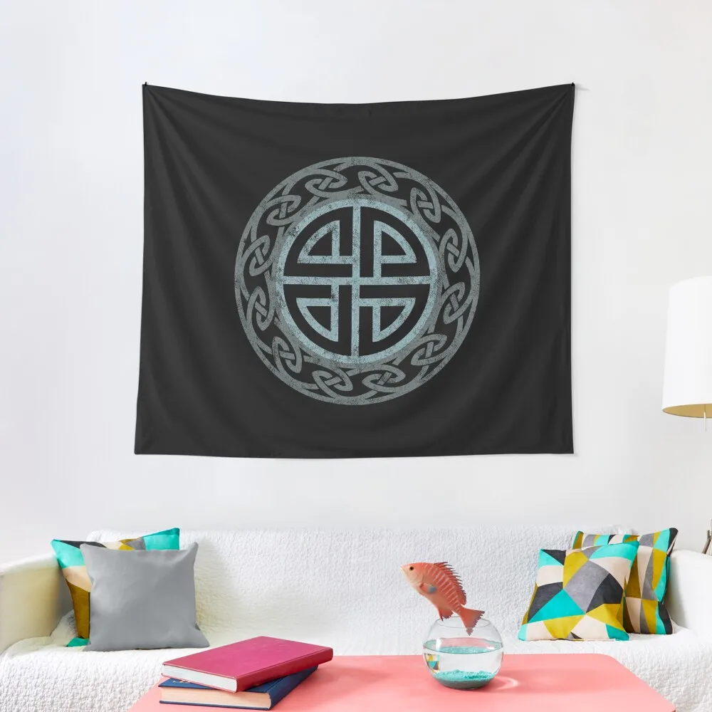 

Celtic Shield Knot, Protection, Four Corners Knot, Norse, Viking, Tapestry Outdoor Decoration Decorative Wall Tapestry