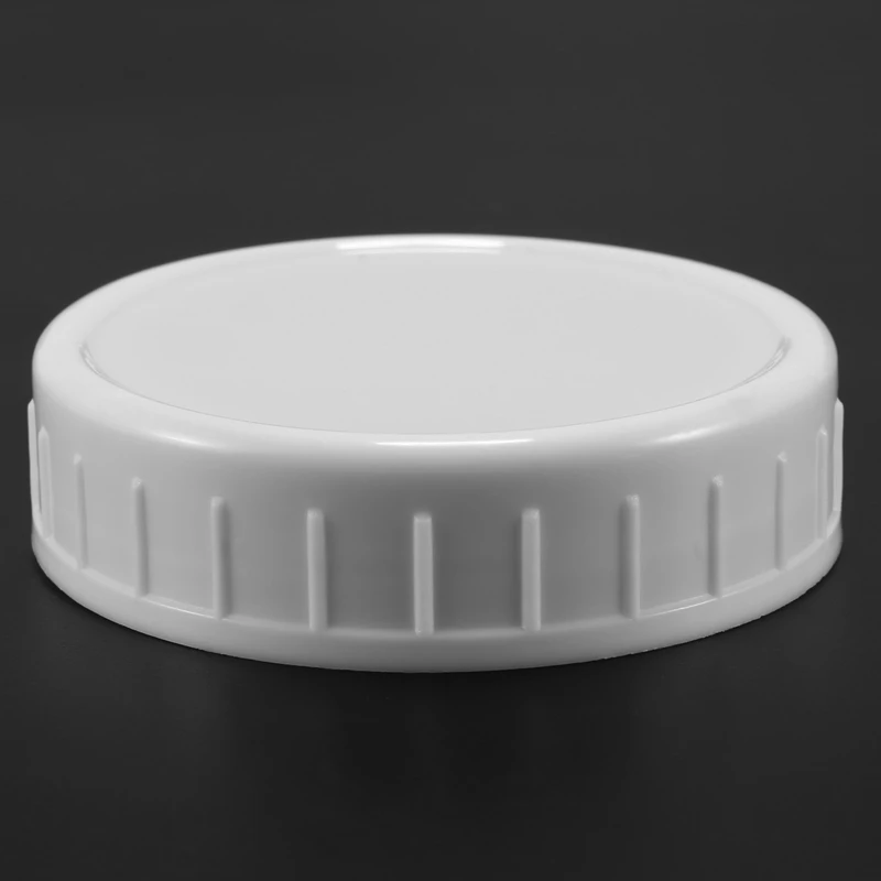 18 Pack Plastic Regular Mouth Jar Lids For Ball, Kerr And More - Food Grade White Plastic Storage Caps