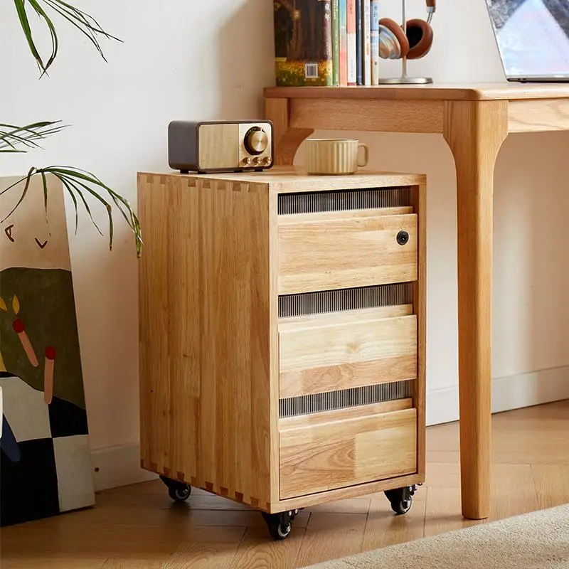 Picture 6: Solid wood dresser cabinet, used small apartment, study room document storage, large capacity living room tea set storage