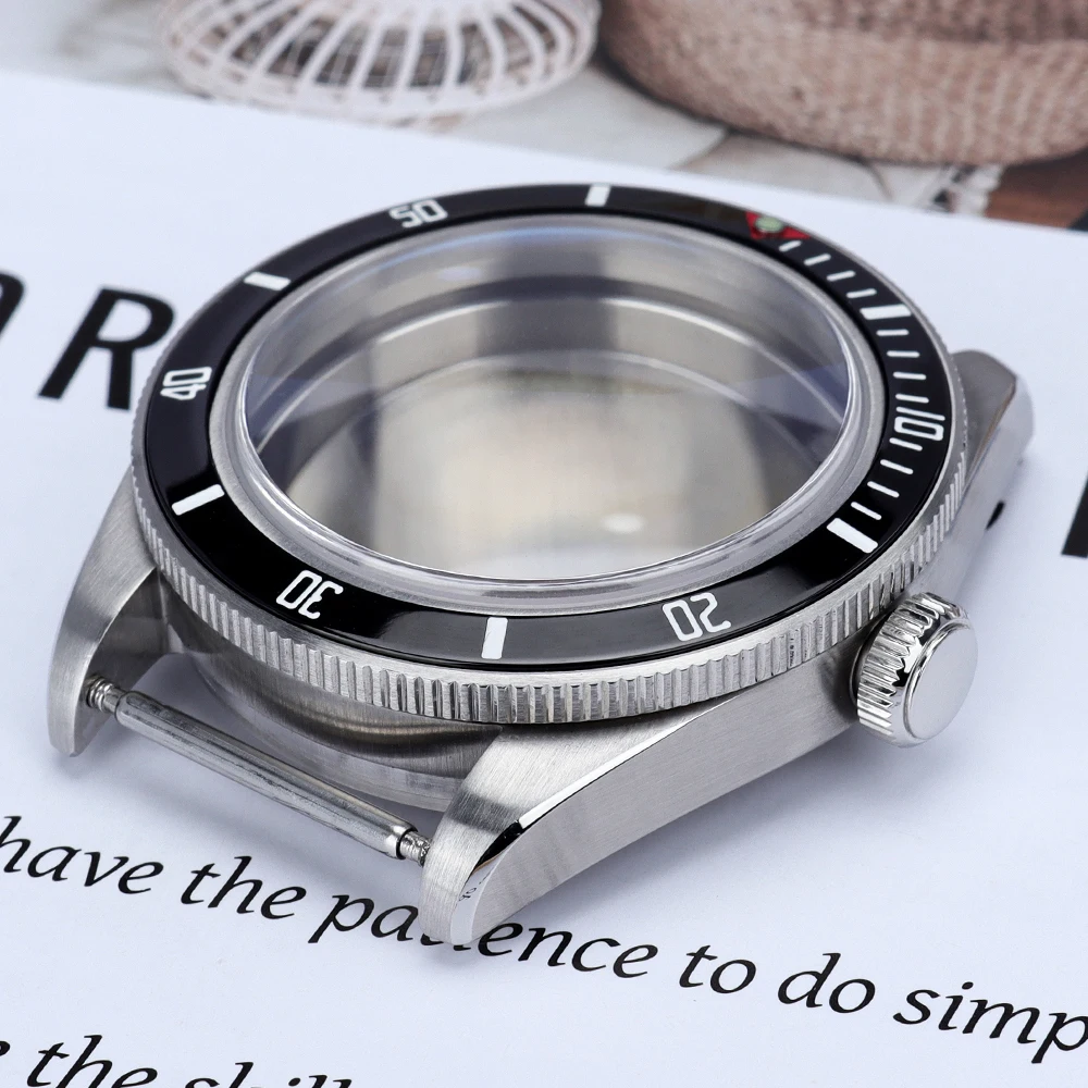 38.8mm Silvery Brushed NH35 Watch Case Stainless Steel For NH35 NH36 NH38/34 Automatic Movts Mod BB58 Black Bay Seiko Mods Parts view 3