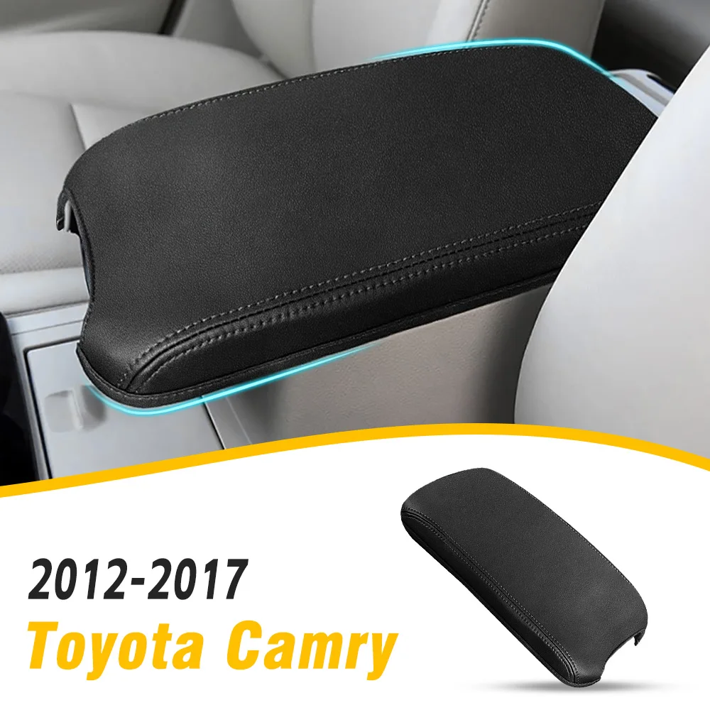 Para Toyota Camry 2012 - 2017 Caja de reposabrazos central Protección Cubierta de almohadilla de cuero PU Decoración interior Accesorios camry (LHD)