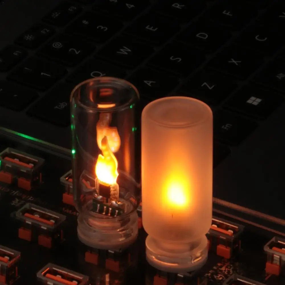 

USB Led Flash Candles LightCar Interior Atmosphere Lamp Flash Candles Light Bulb Car Ambient Lamp Home Decor