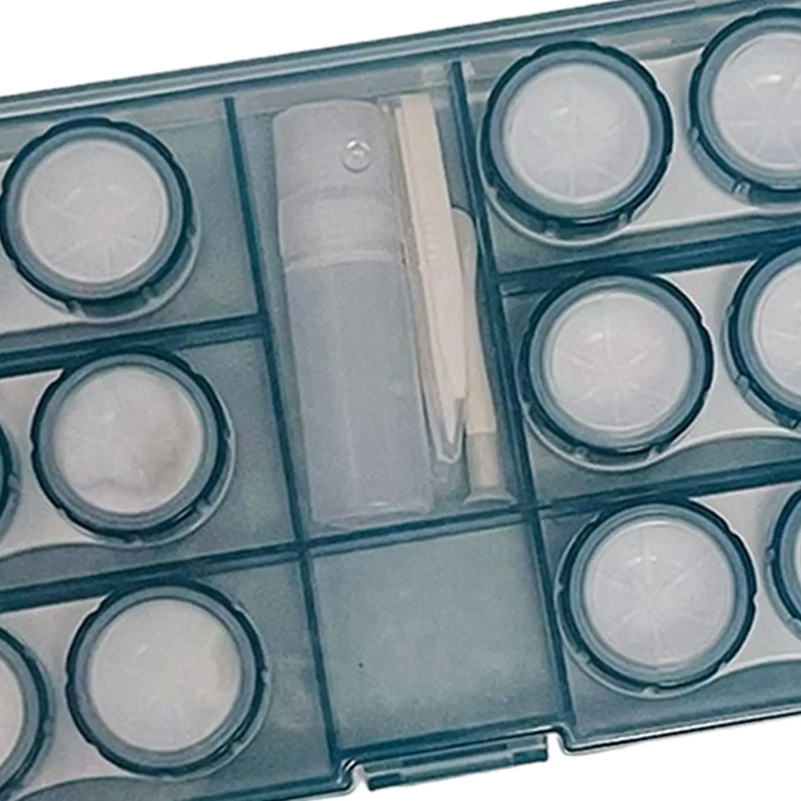 Compacte 6 Paar Contactlensbehuizing, Doorweekt Opslagcontainer Doorzichtige Organizer Box Pincet, Voor Thuisreizen Vrouwen.