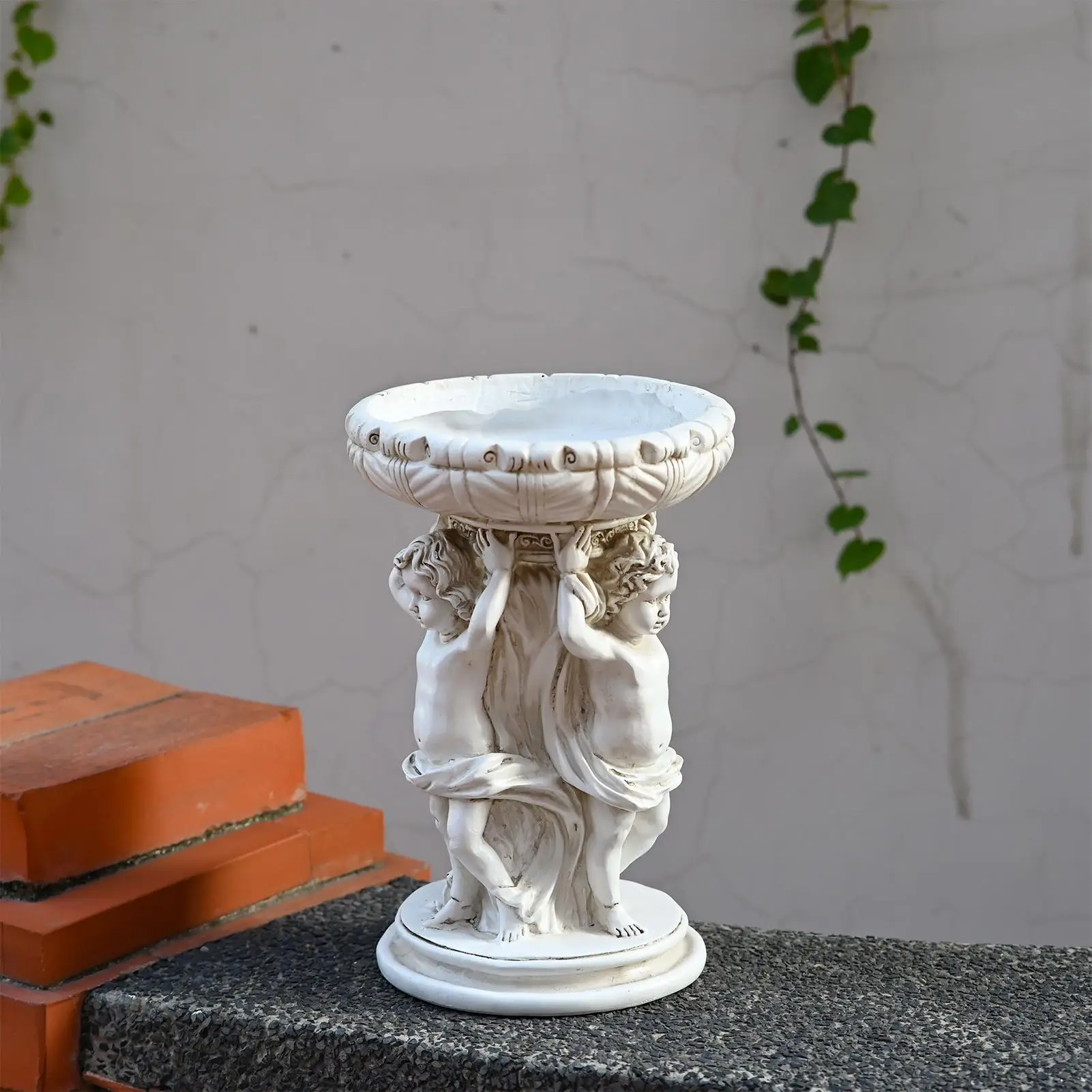 

Горшки для цветов из смолы, ретро-декор, статуя ангела, контейнер, винтажный горшок для цветов, садовые статуи для наружного двора, патио, сада, крыльца