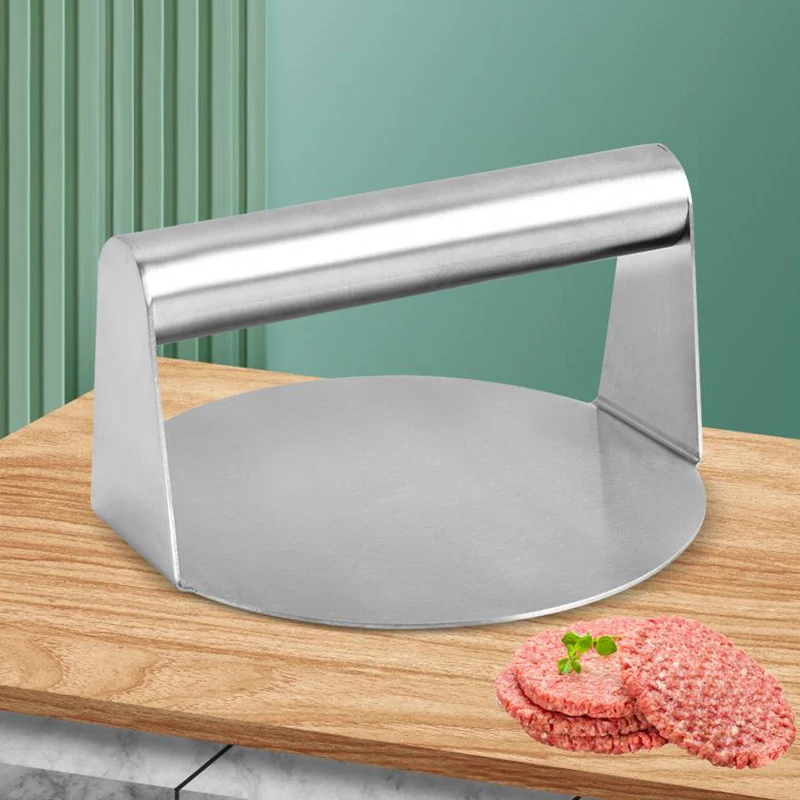 Stainless Steel Smash Burger Press Hamburger Patties Meat Masher Circular Meat Press Mold For Deli Meats Kitchen Accessories