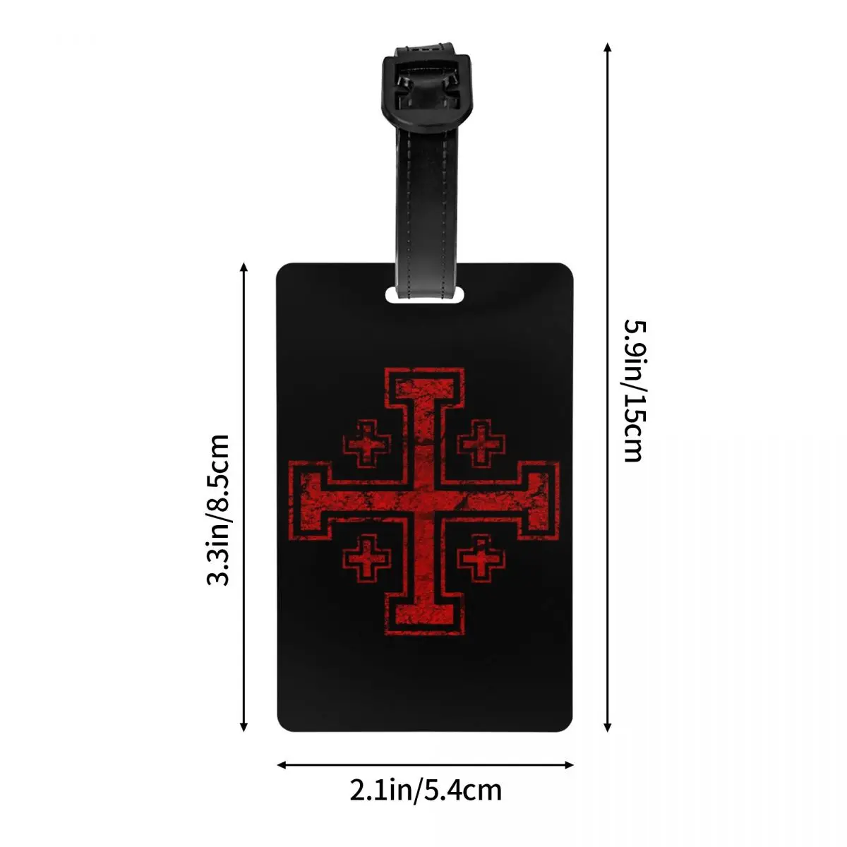 Templer Ritter mittelalter lichen Krieger Symbol Gepäck anhänger mit Visitenkarte Jerusalem Cross Seal Datenschutz ID-Etikett für Reisetasche Koffer