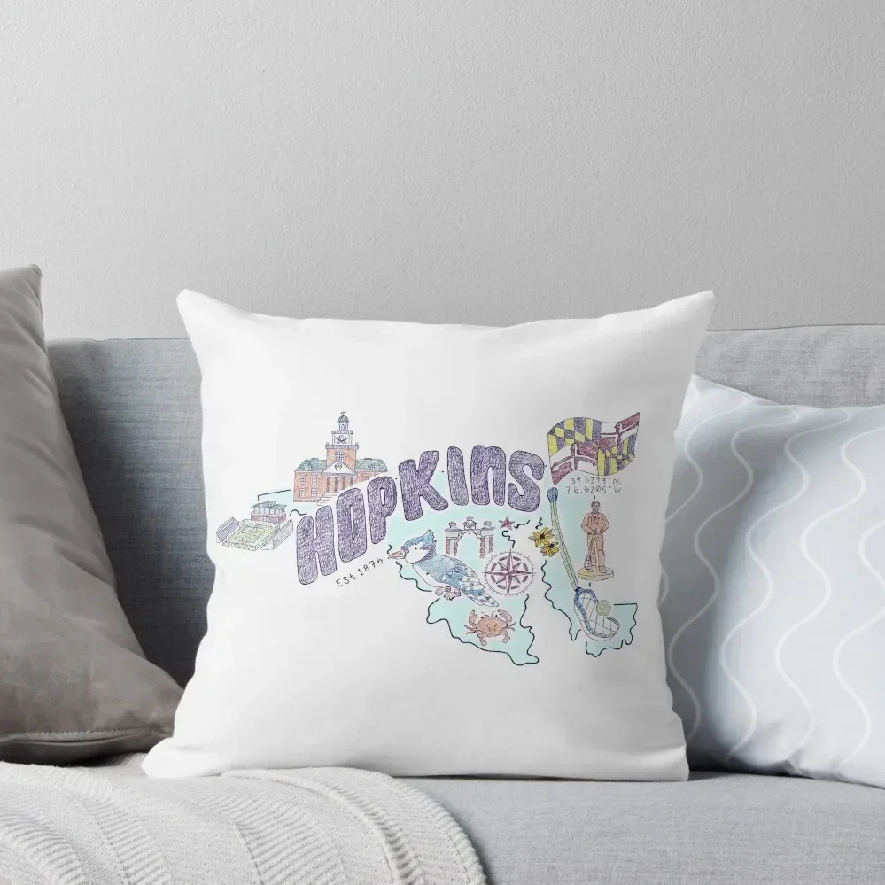 Johns Hopkins Icons Throw Pillow ornamental pillows pillow cover luxury Couch Pillows Covers For Sofas pillow