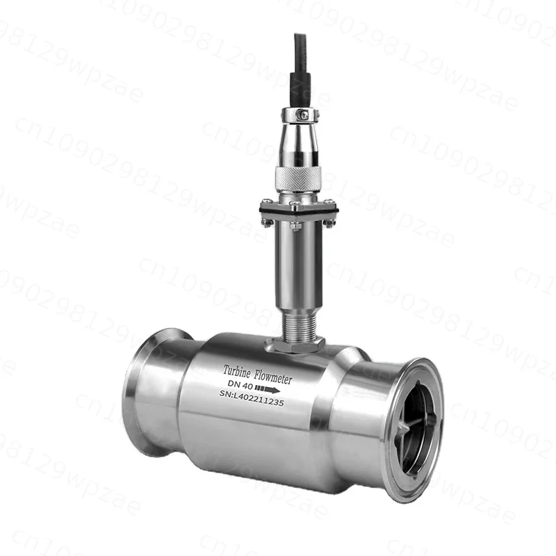 Stainless Steel Water Flow Meter Pulse signal 0.5% High Hccuray Turbine Flow Sensor Water Micro Flow Sensor for Oil Milk Liquid