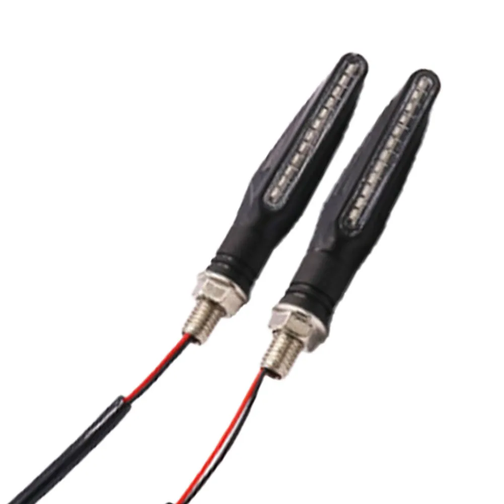

Motorcycle Safety Amber Indicator Lamp Flowing LED Lights Curved Style Flexible Rubber Design Off Road Motorcycle Fit