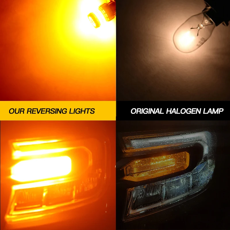 

2PCS 1156 PY21W LED Turn Signal Light Bulbs BAU15S 60SMD Canbus For Car Amber Backup Light Reverse Lamp Bulbs Car accessoriesar