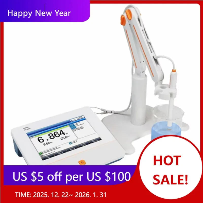 

【Factory】PH500T PH Meter Lab Bench-Top 5 Points Calibration Ph Meter Water MV/ORP/Temperature PH Meter