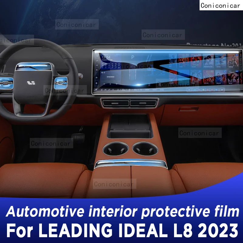 

For LEADING IDEAL L8 2023 Gearbox Panel Dashboard Navigation Automotive Interior Protective Film TPU Transparent Anti-Scratch