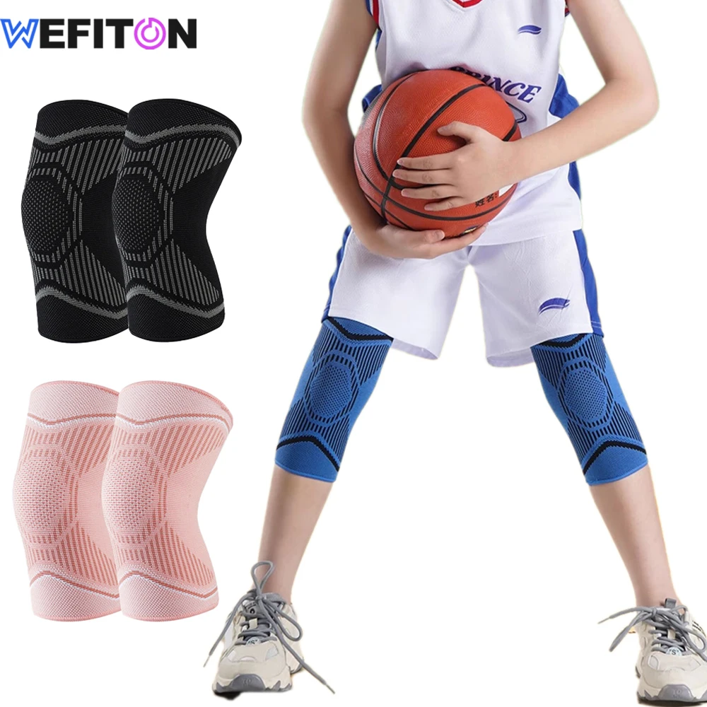 

1Pair Kids Knee Sleeve Brace - Youth Girls & Boys Compression Knee Brace for Sports: Football, Hockey, Basketball or Running