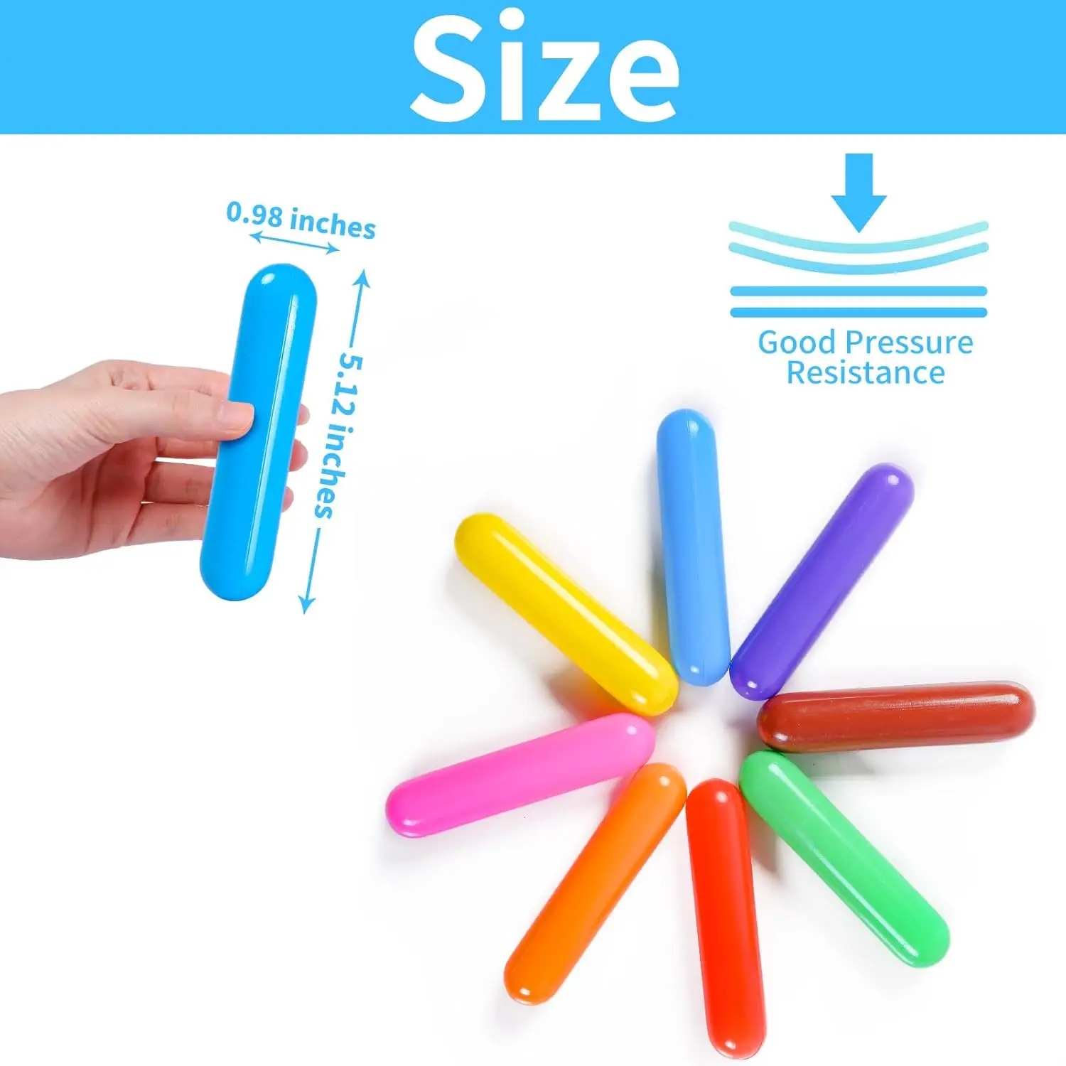 Ball Pit Balls Giant Sprinkles 250pcs, Rainbow Colors