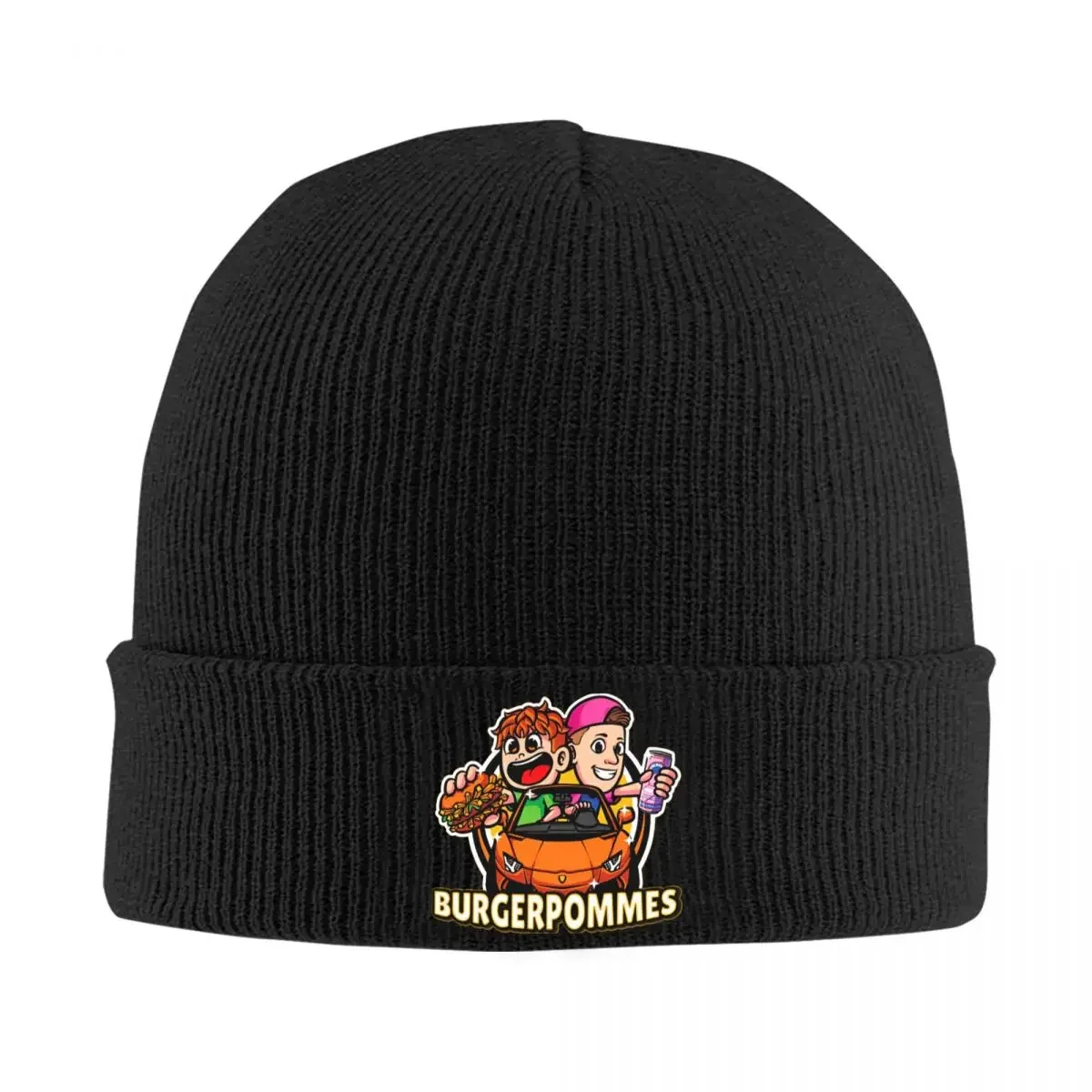 Burgerpommes Bonnet Hats logo Beanie Hats Design Knit Hat Autumn Casual Female Male Outdoor Sport Thermal Elastic Cap