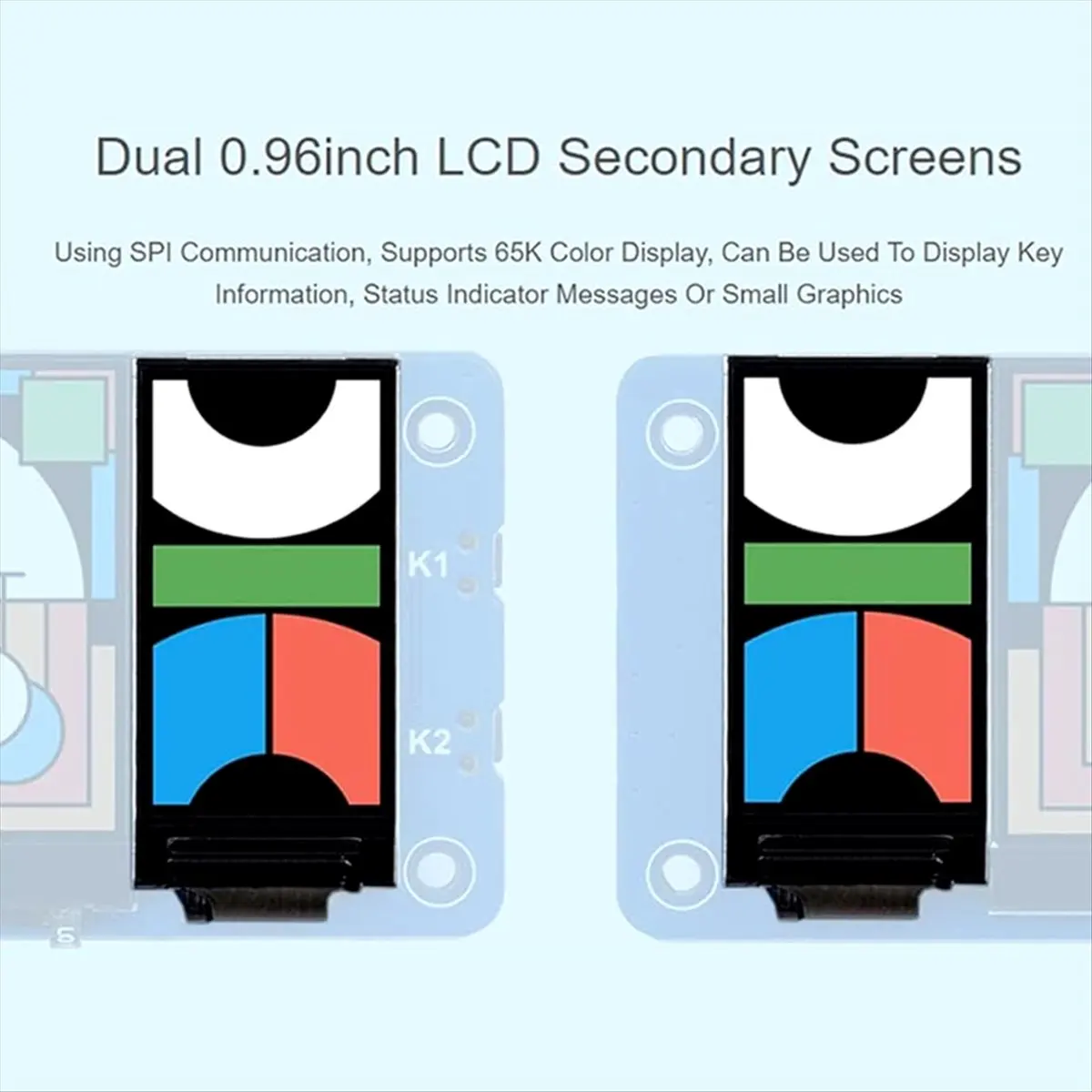 T1803C-Triple LCD HAT for Zero/Zero W/2B/3B/3B+/4B, 1.3inch LCD Main Screen, Dual 0.96inch LCD Secondary Screen HOT