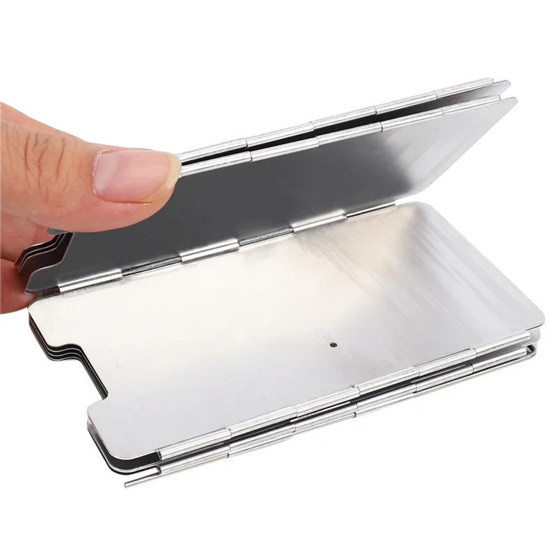 ABJO-6X 9 Płytek Składany Kuchenka Gazowa Kempingowa Zewnętrzna Osłona Przeciwwiatrowa Ekran Przeciwwiatrowy