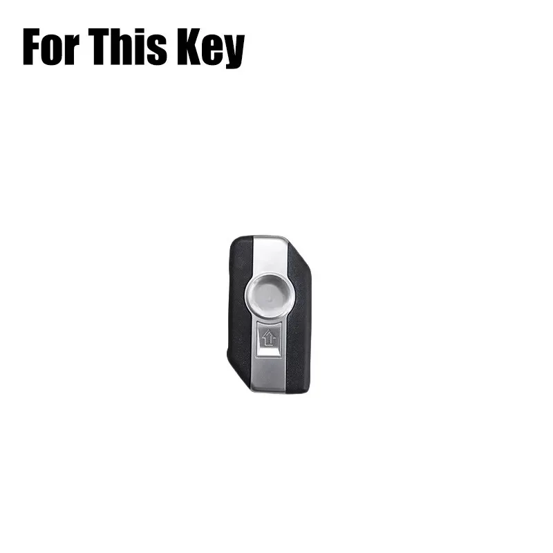 Zinc Alloy Leather Motorcycle Smart Remote Filp Key Fob Case Cover Bag Holder With kerchain For BMW F850 750GS K1600 R1200GS