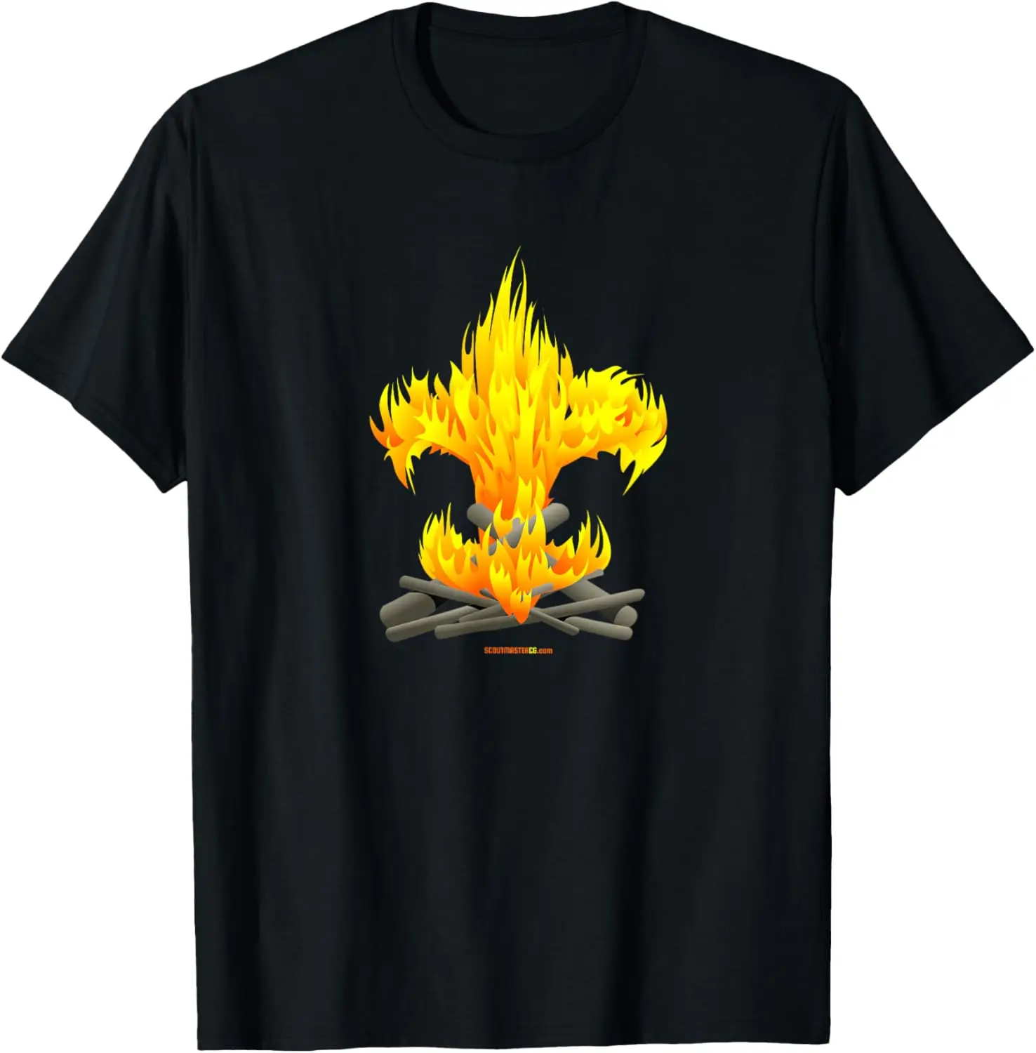 Scout Camp Fire Tee - Original fleur-de-lis design T-Shirt