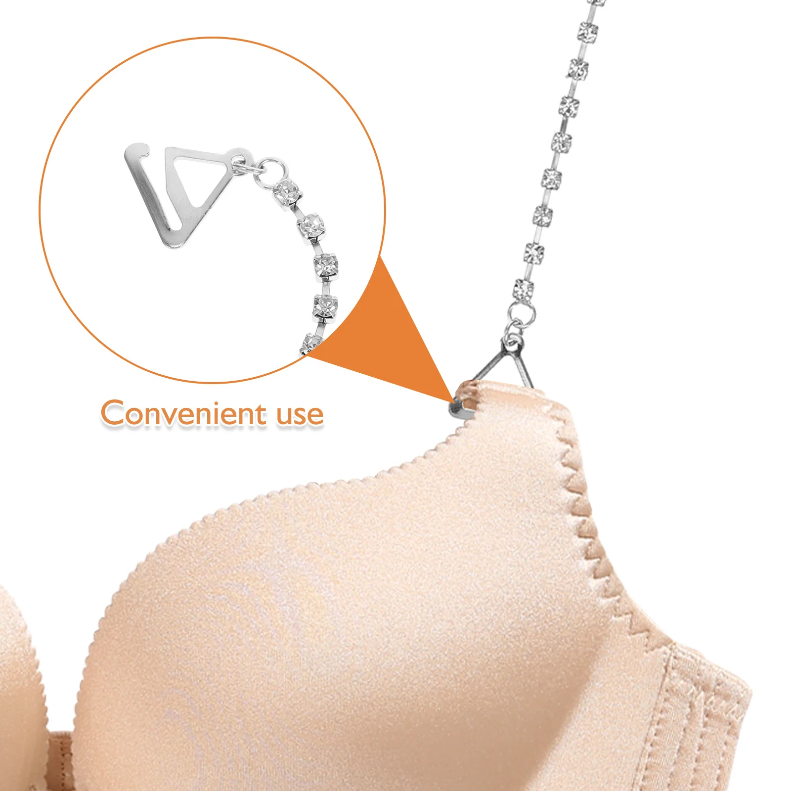 1 زوج حجر الراين أشرطة حمالات الصدر قابل للتعديل 35-48 سنتيمتر بلينغ كريستال سلسلة لحفل الزفاف الملابس الداخلية حزام استبدال النساء واحدة