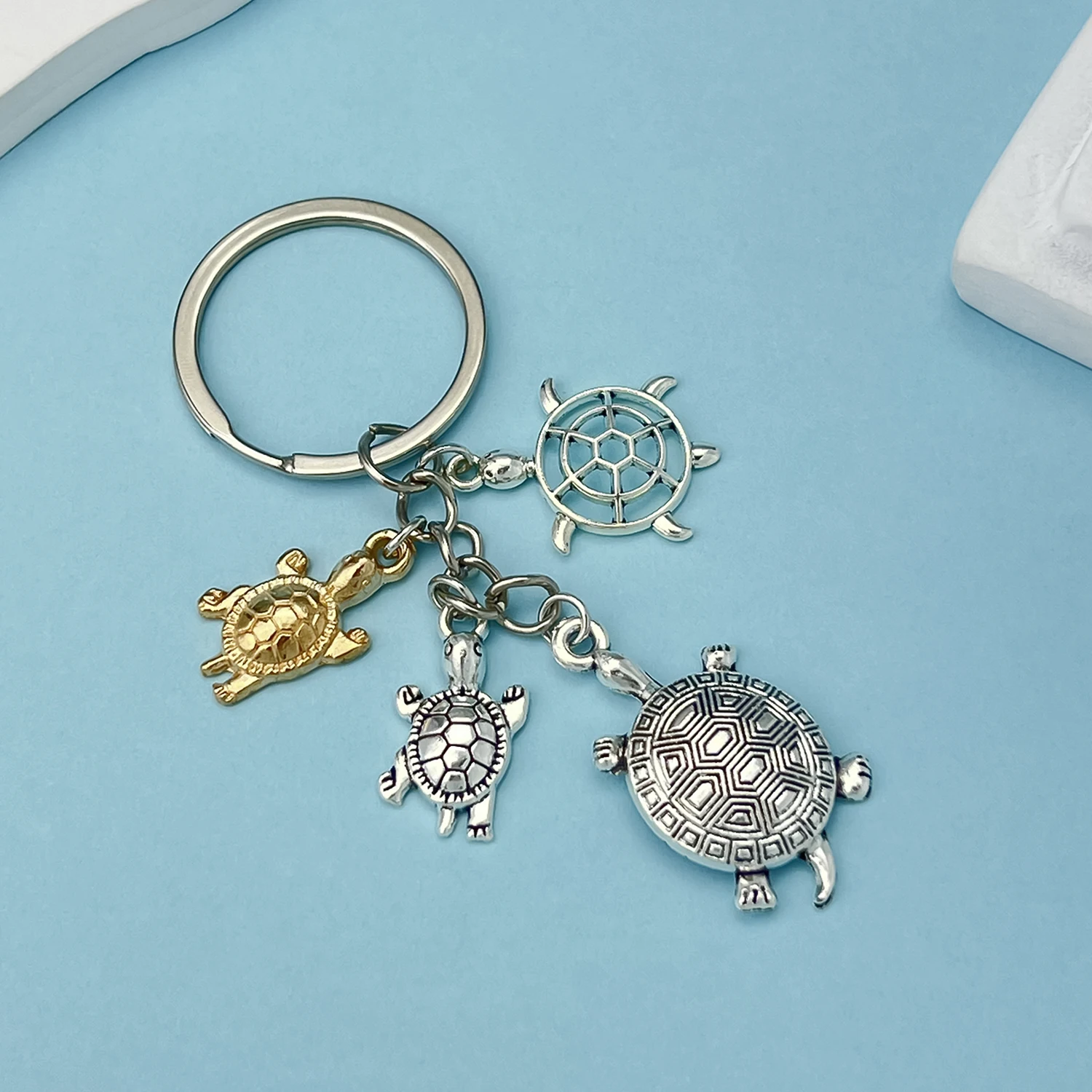 1pc Sea Life Charm Turtle Keychain for Men Fashion Creative Key Chain Car Bag Pendant Key Ring-Perfect for Gifting&Everyday Use